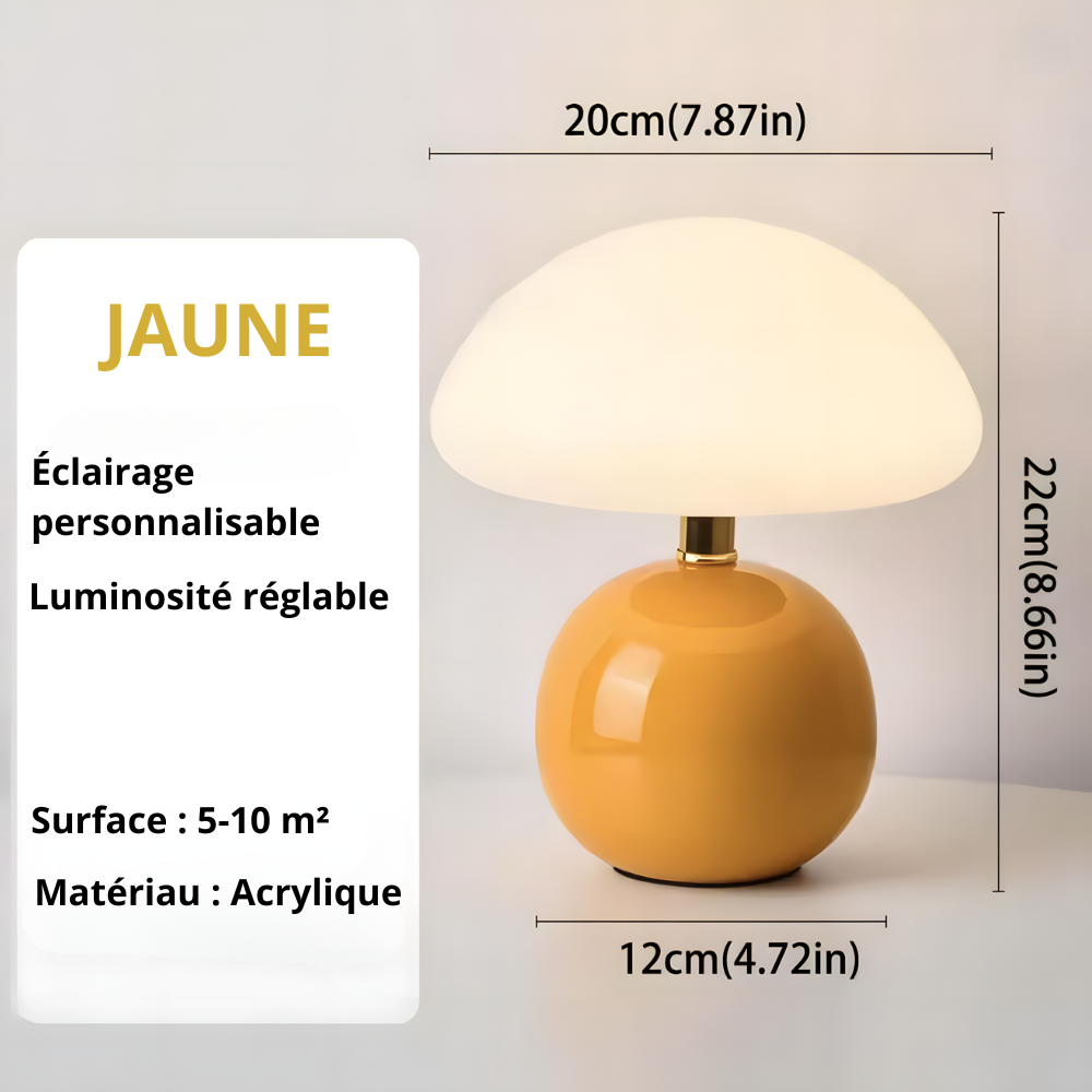Lampe de chevet champignon moderne colorée – MORINA