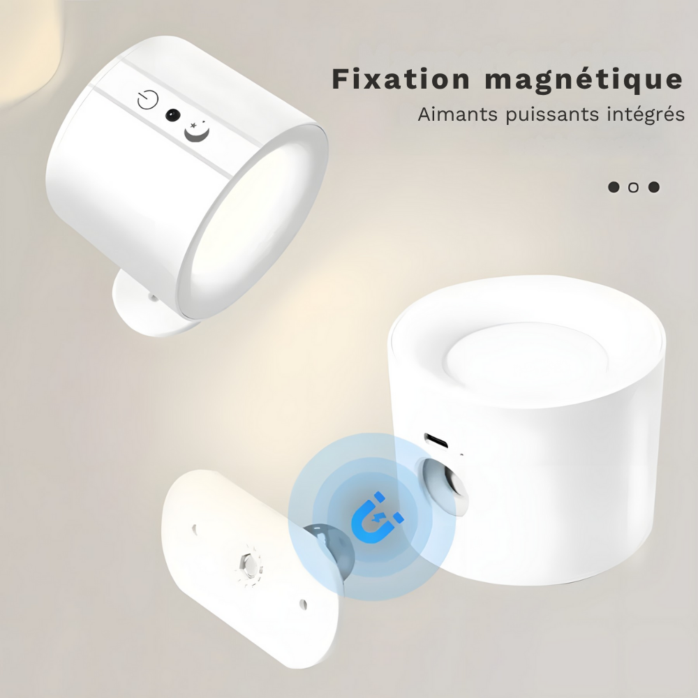 Lampe murale LED double tête rechargeable avec télécommande – ORA